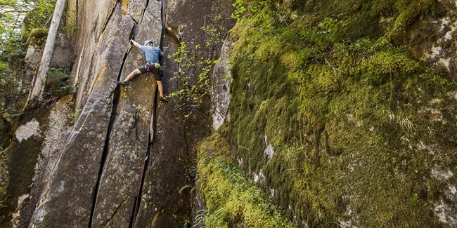 rock climbing in a national park