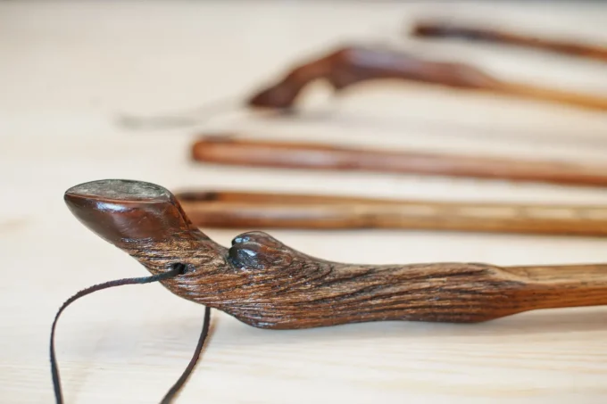 oiled walking stick