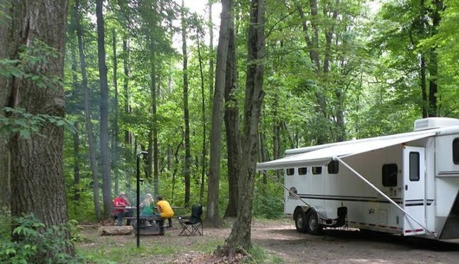 RV camping on site